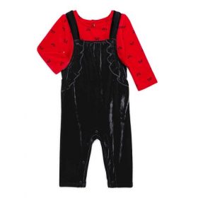 Wonder Nation Baby & Toddler Girls Bodysuit and Pinafore Set