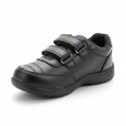 School Double Strap Shoes For Kids - Black
