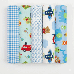 Newborn Baby Boys Flannel Receiving Blanket - 5 in 1