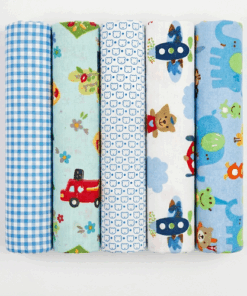 Newborn Baby Boys Flannel Receiving Blanket - 5 in 1