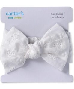 Carter's Child Of Mine Baby Girls Eyelet Headwrap 1 Pack - White
