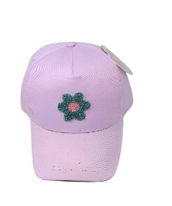 Brightstar Kids Hat / Face Cap - Pink Flower - Size 4-6x