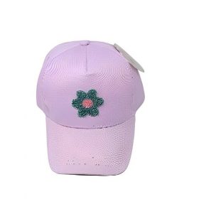 Brightstar Kids Hat / Face Cap - Pink Flower - Size 4-6x