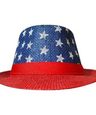 Way To Celebrate American Patroit Burlap Fedora Hat