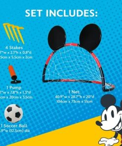 Disney Mickey Mouse Soccer Net With Ball, Multicolour Kids