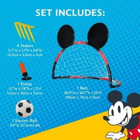 Disney Mickey Mouse Soccer Net With Ball, Multicolour Kids