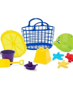 Play Day Beach Basket Sand Mould Toys Set  - 10Pcs