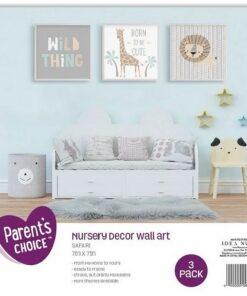Parent's Choice 3 Piece Set Baby Nursery Canvas Wall Art Jungle