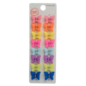 Wonder Nation Girls Little Hair Clips Assortment- Neon Colors  10 Pcs