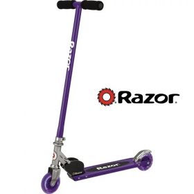 Razor S Folding Kicks Scooter With Light Up Wheels - Purple