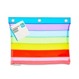 Pen + Gear Translucent Rainbow Binder Pouch
