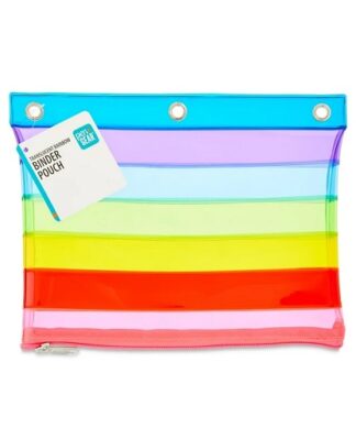 Pen + Gear Translucent Rainbow Binder Pouch