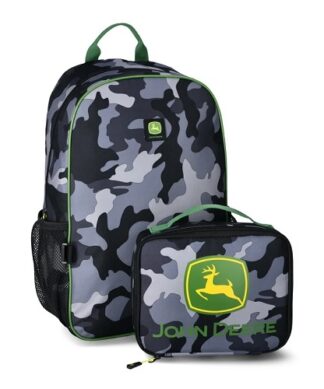 John Deere Boys Kids Rogan Backpack School Bag With Lunch Box