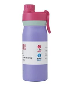 Built 16oz Cascade Stainless Steel Insulated Kids Water Bottle Leakproof Chug Lid - Purple