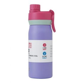 Built 16oz Cascade Stainless Steel Insulated Kids Water Bottle Leakproof Chug Lid - Purple