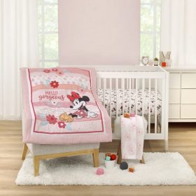 Disney Baby Minnie Mouse Gorgeous 3 Pcs Crib Bedding Set