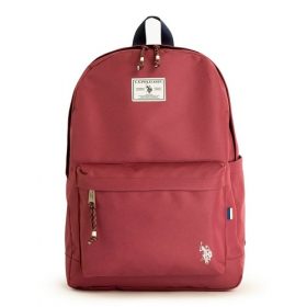 U.S Polo Assn Adult 18 Inches Water Resistant Backpack- Burgundy