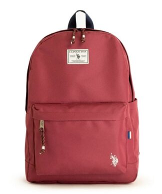 U.S Polo Assn Adult 18 Inches Water Resistant Backpack- Burgundy