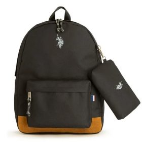 U.S Polo Assn Adult 16 Inches Water Resistant & Detachable Pouch - Black Brown