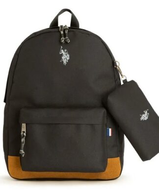 U.S Polo Assn Adult 16 Inches Water Resistant & Detachable Pouch - Black Brown
