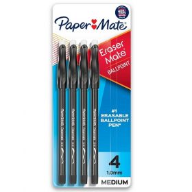 Paper Mate Erasermate Stick Medium Tip Ballpoint Pen