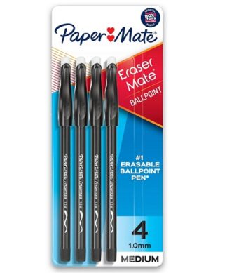 Paper Mate Erasermate Stick Medium Tip Ballpoint Pen