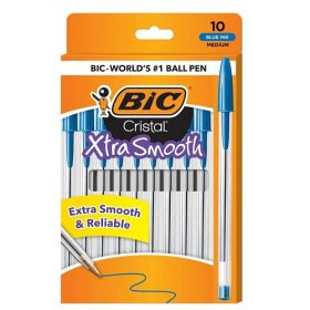 BIC Crsytal Xtra Smooth Stic Ball Pen 10mm - Blue