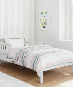 Baby Relax Jackson Kids Wood Toddler Bed With Safety Guardrail - White