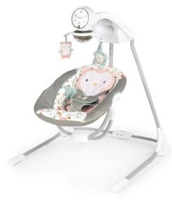 Ingenuity In Lighten 5 Speed Baby Swing Infant Seat Nature Sound - Light Pink Nally