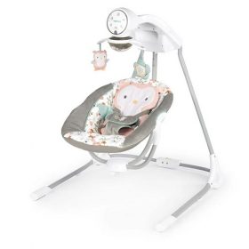 Ingenuity In Lighten 5 Speed Baby Swing Infant Seat Nature Sound - Light Pink Nally
