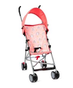 Parents Choice Baby Umbrella Stroller With Canopy - Pink Rainbow