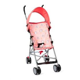 Parents Choice Baby Umbrella Stroller With Canopy - Pink Rainbow