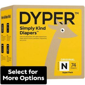 Dyper Simply Kind Baby Diapers, Newborn 74 Count