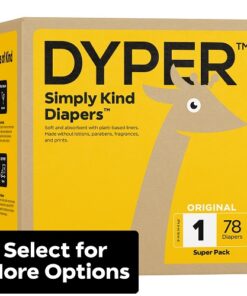 Dyper Simply Kind Baby Diapers,  Size 1 - 78 Count