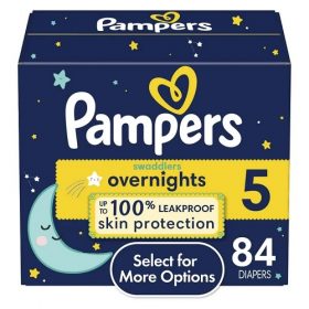 Pampers Swaddlers Overnight Diapers Size 5 - 84 Count