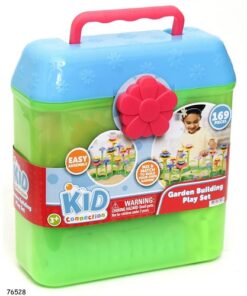 Kids Connection Build Your Own Garden Playset 169 Pcs Creative Floral Toy Set With Storage Box