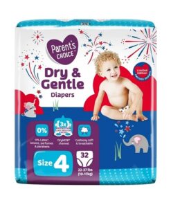 Parent's Choice Dry & Gentle Diaper Size 4- 32 Count