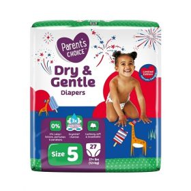 Parent's Choice Dry & Gentle Baby Diaper Size 5 - 27 Count