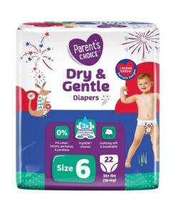 Parent's Choice Dry & Gentle Baby Diapers Size 6 - 22 Count