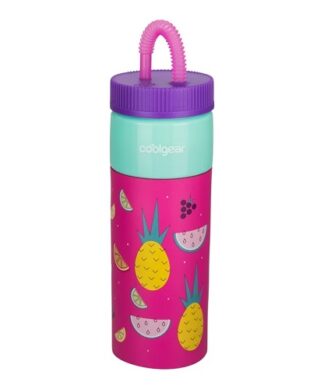 Cool Gear 24oz Plastic Retro Squishy Water Bottle - Fruit Pink