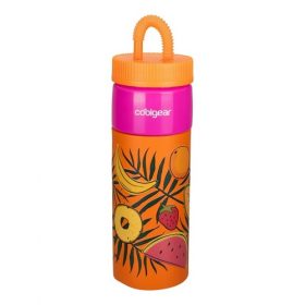 Cool Gear 24oz Plastic Retro Squishy Water Bottle - Fruit Orange