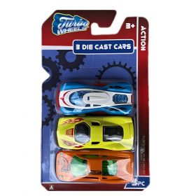 Turbo Wheels Die Cast Cars - 3 -in- 1 Pack - ONB
