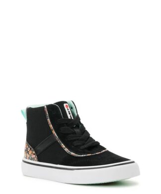 Airwalk Kids High Top Skate Sneakers Shoe - Black Floral