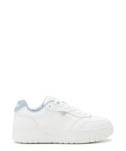 Avia Women's Platform Court Sneakers- White/ Blue Shoe