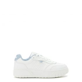 Avia Women's Platform Court Sneakers- White/ Blue Shoe