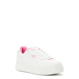 Avia Women's Platform Court Sneakers- White/ Pink Shoe