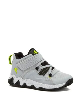 AND1 Little & Big Boys Strap Basketball Sneakers - Grey Shoe