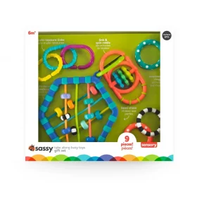 Sassy Baby Bands Take Along Teether & Toys - 9pcs