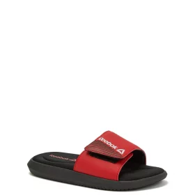 Reebok Little & Big Boys Mmemory Foam Slide Sandals - Red Black