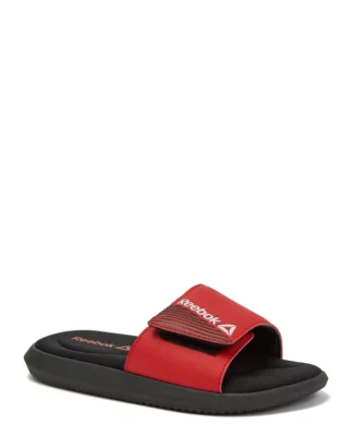 Reebok Little & Big Boys Mmemory Foam Slide Sandals - Red Black